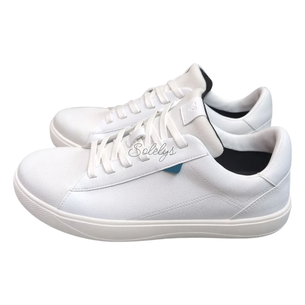 Vessi Soho Men 9 Women 10 Ivory White Low Top Waterproof Leather Casual Sneaker